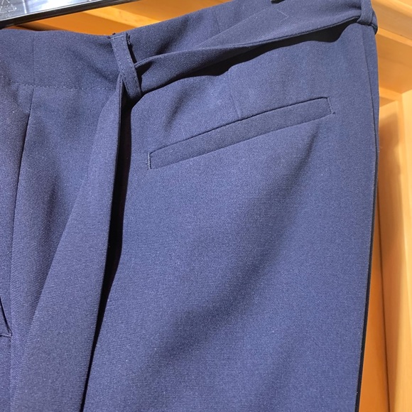 🔥NWOT🔥 Banana Republic Navy Dress Pants w/Removable belt - Fully lined - Sz 4 - Picture 7 of 12